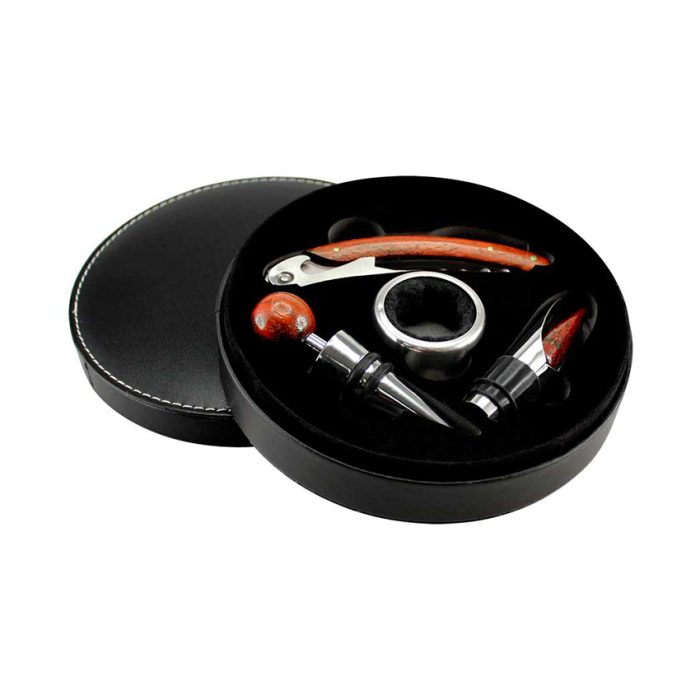 GT26-_3 Set de Vino de PU Negro