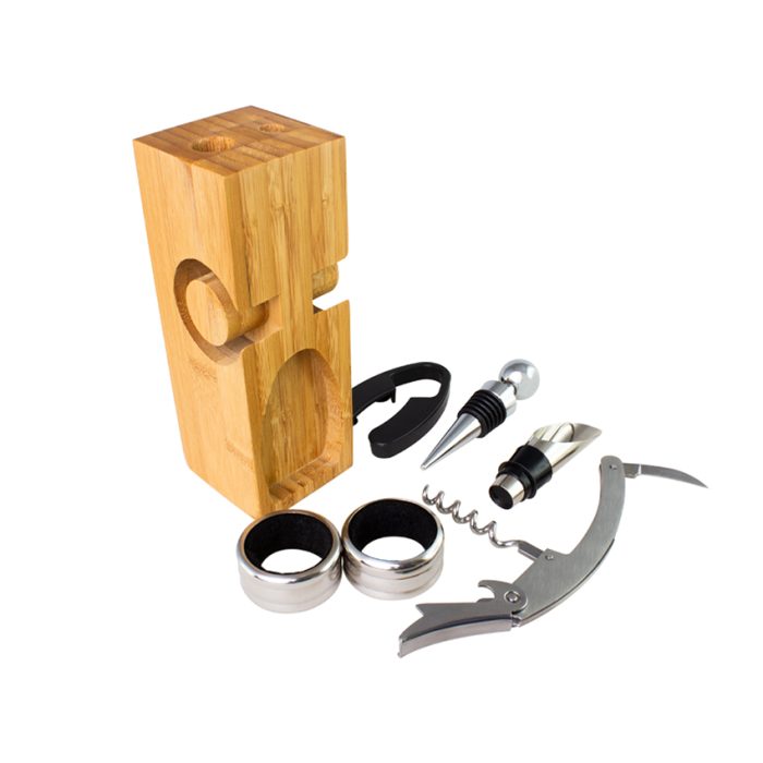 Set de Vino rectangular de Bamboo - imagen 5
